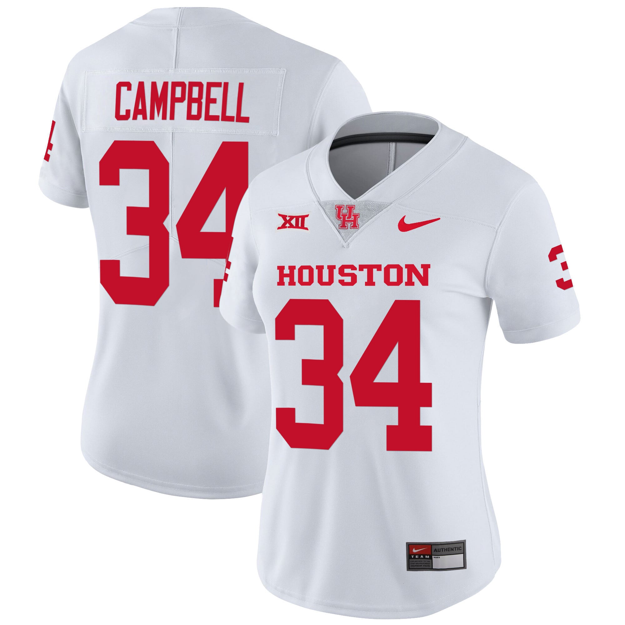 Women's Houston Cougars Oilers Inspired Vapor Jersey V4 - All Stitched
