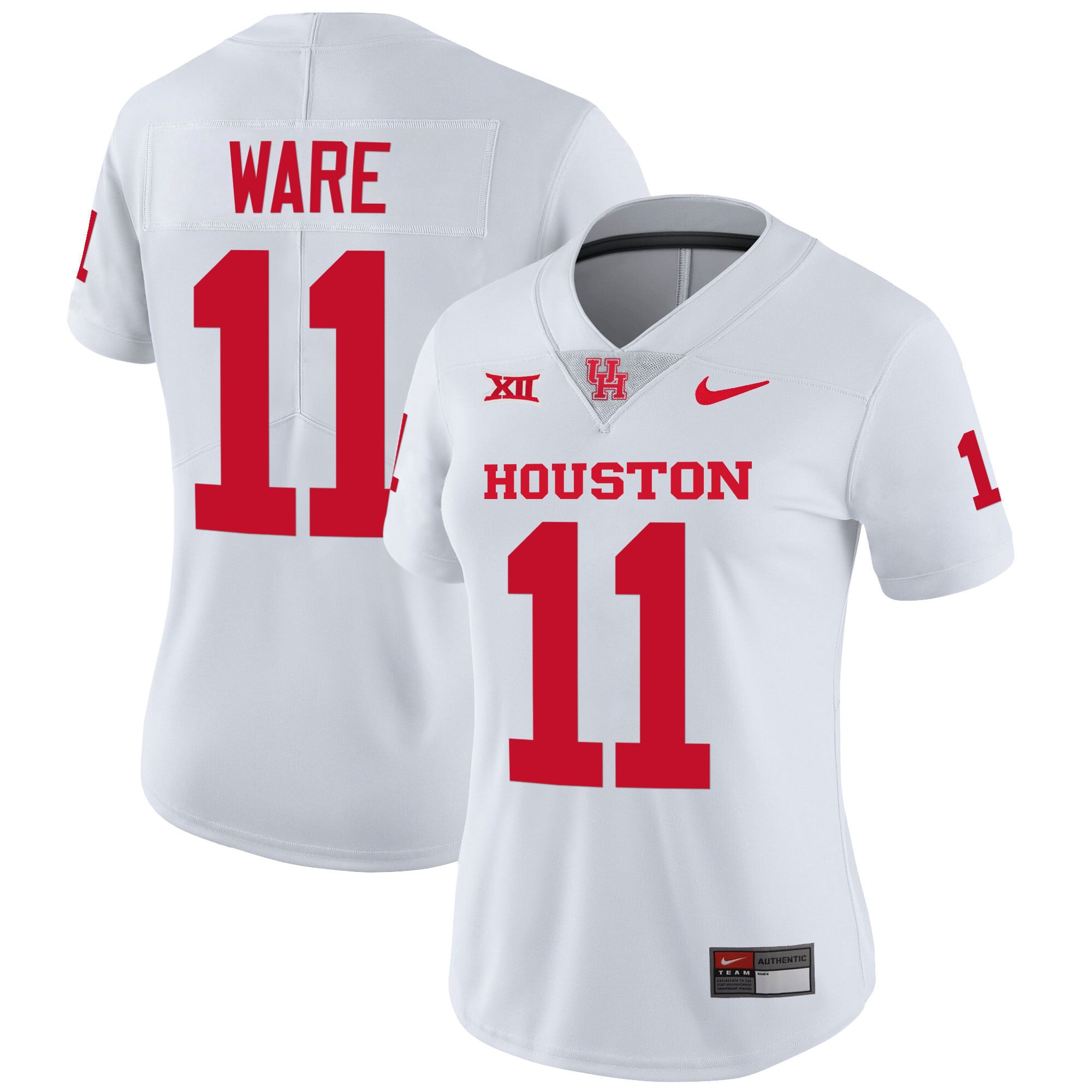 Women's Houston Cougars Oilers Inspired Vapor Jersey V4 - All Stitched
