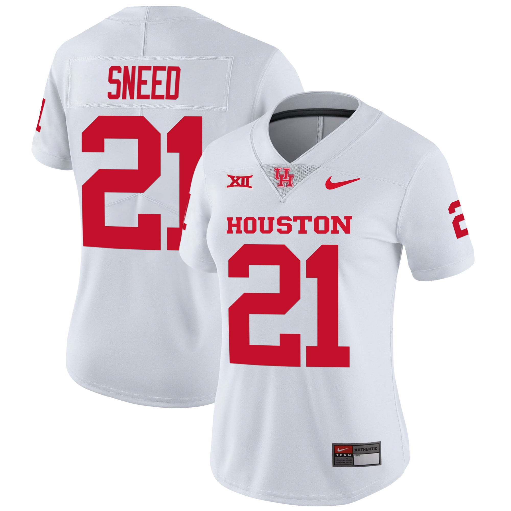 Women's Houston Cougars Oilers Inspired Vapor Jersey V4 - All Stitched