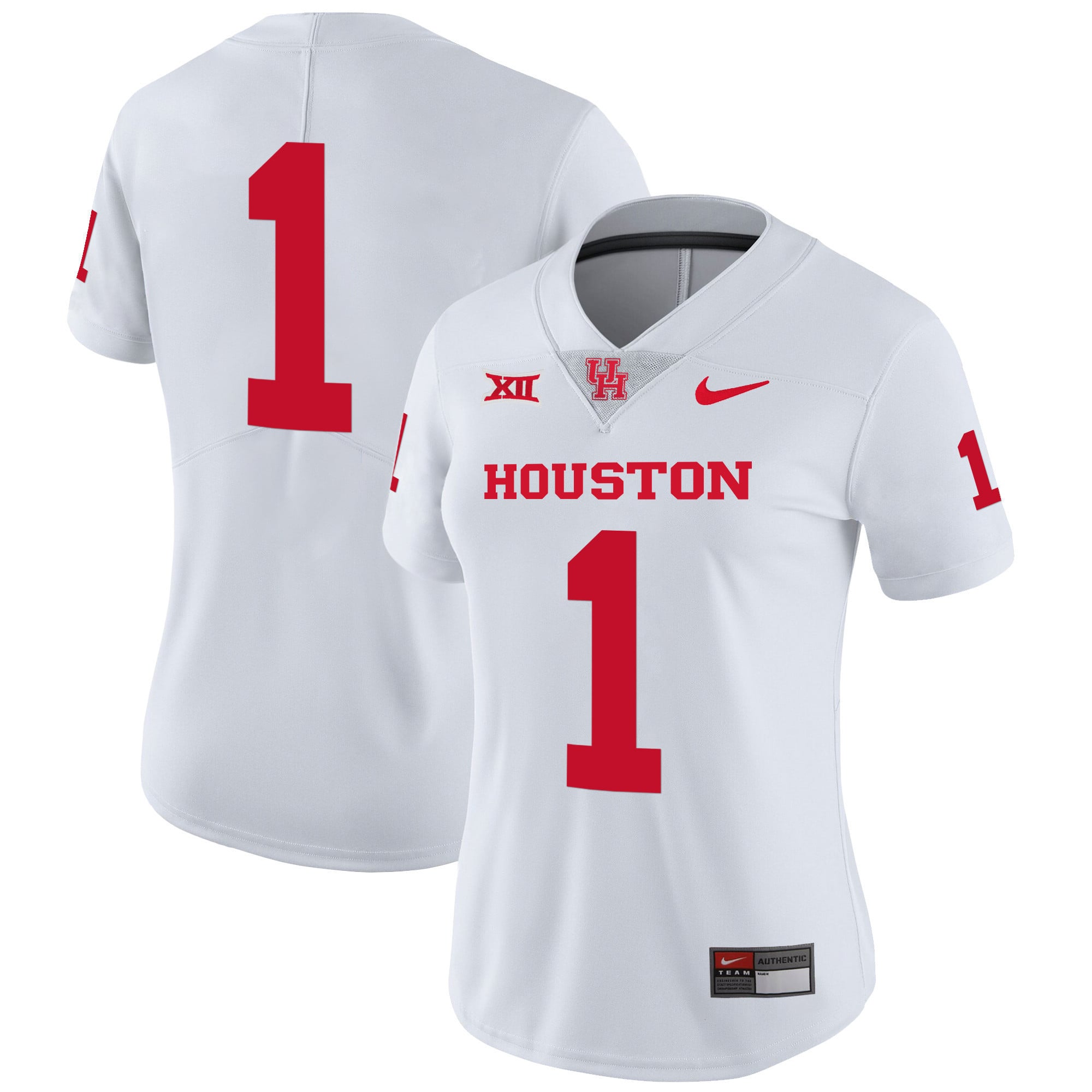Women's Houston Cougars Oilers Inspired Vapor Jersey V4 - All Stitched