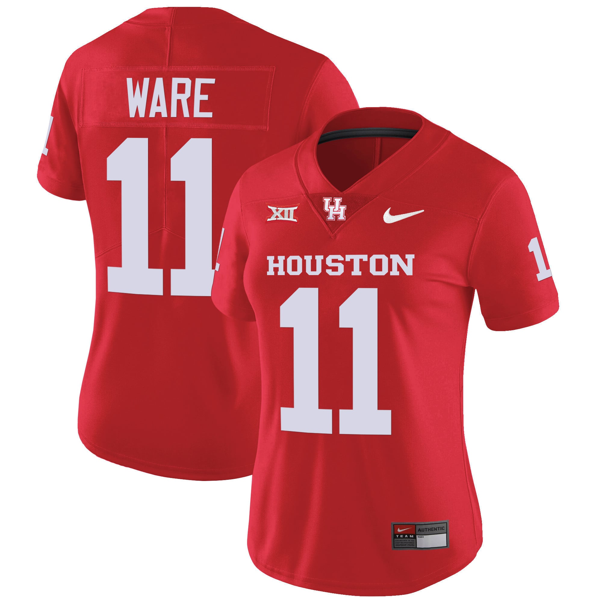 Women's Houston Cougars Oilers Inspired Vapor Jersey V4 - All Stitched