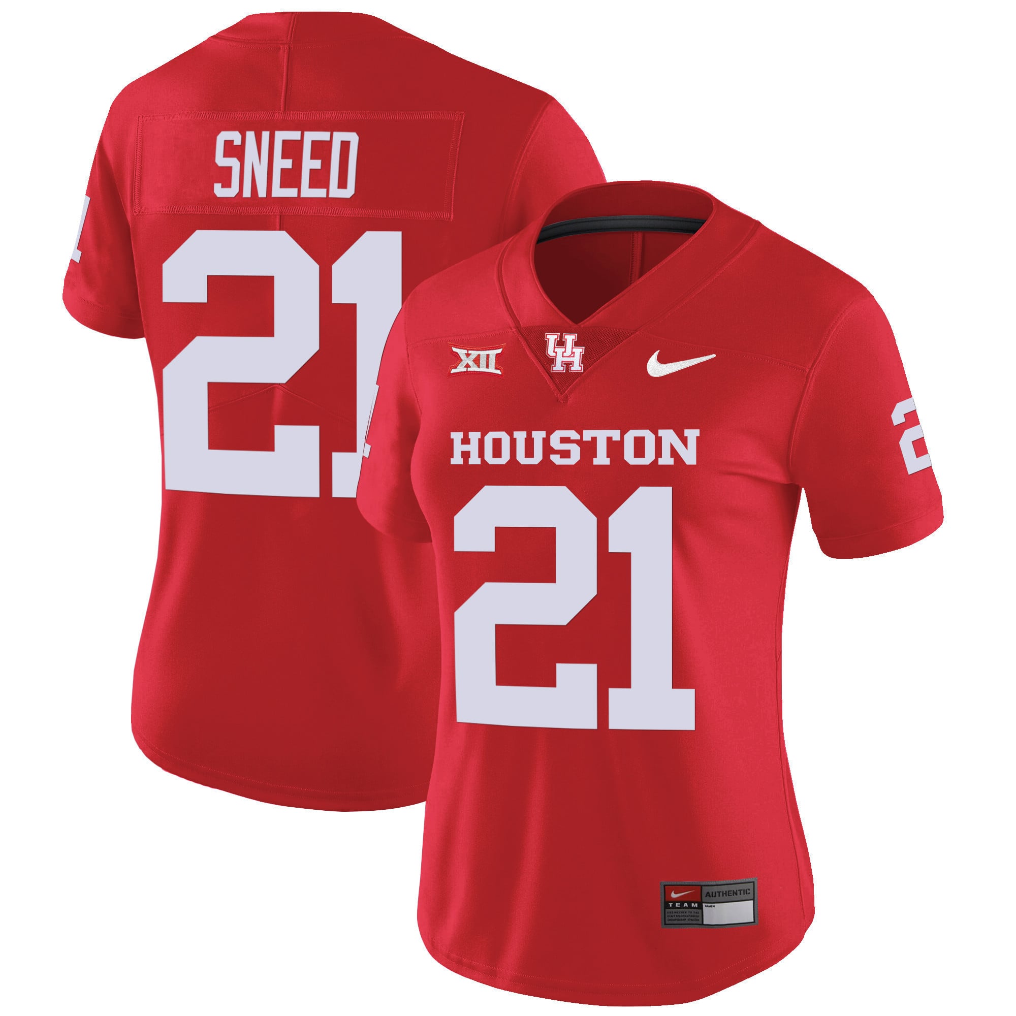 Women's Houston Cougars Oilers Inspired Vapor Jersey V4 - All Stitched