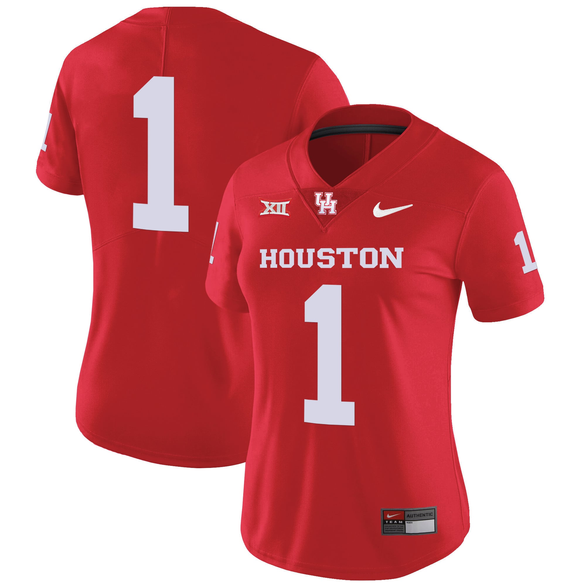 Women's Houston Cougars Oilers Inspired Vapor Jersey V4 - All Stitched