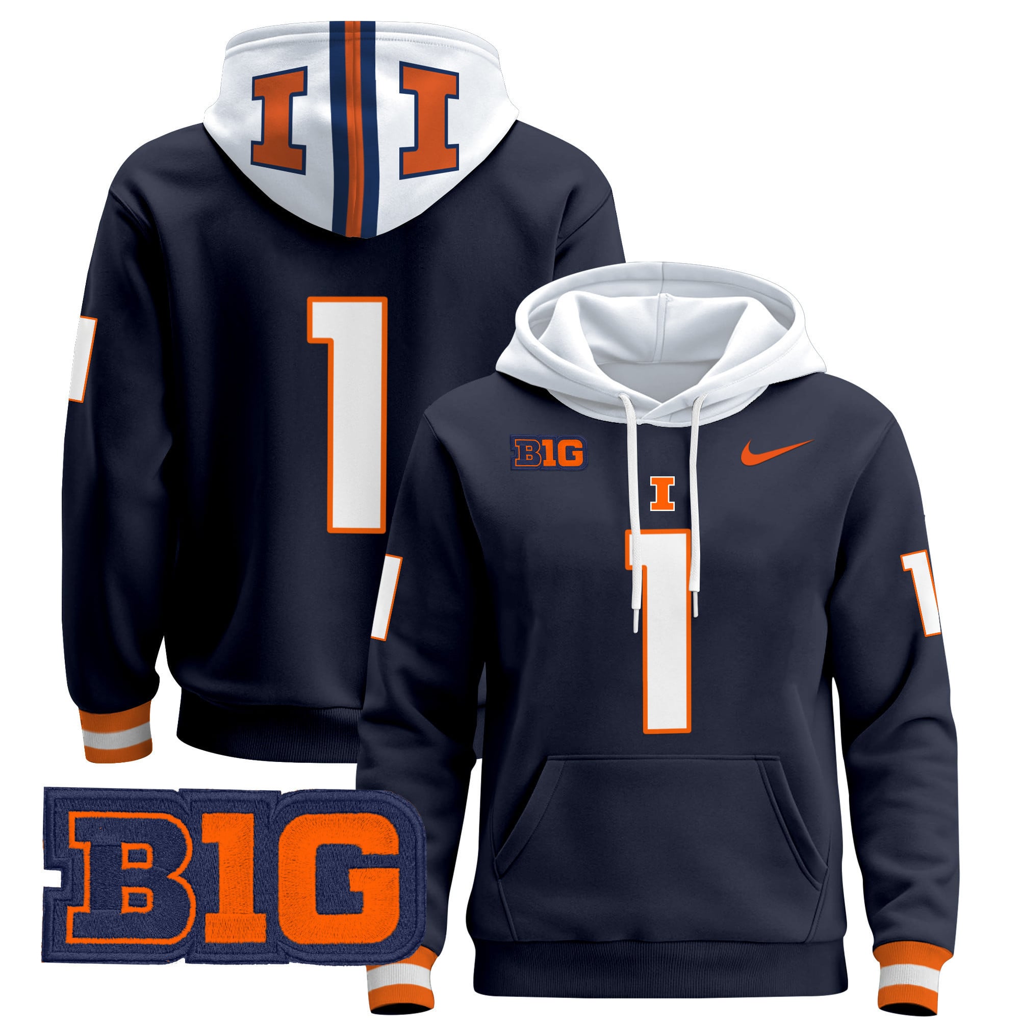 Unisex Illinois Fighting Illini 2024 Pullover Hoodie
