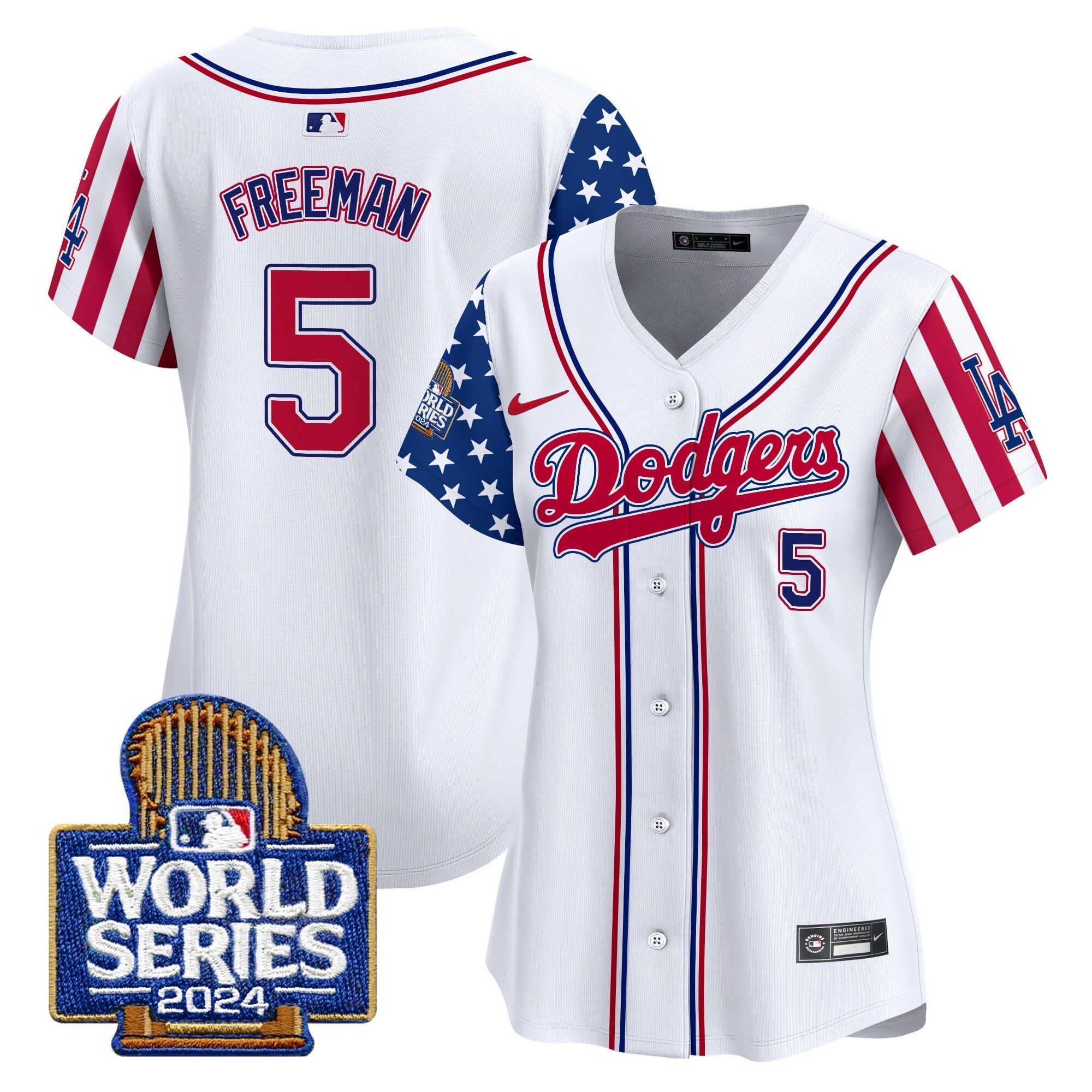 Women's Dodgers American Style 2024 World Series Vapor Premier Limited Jersey - All Stitched