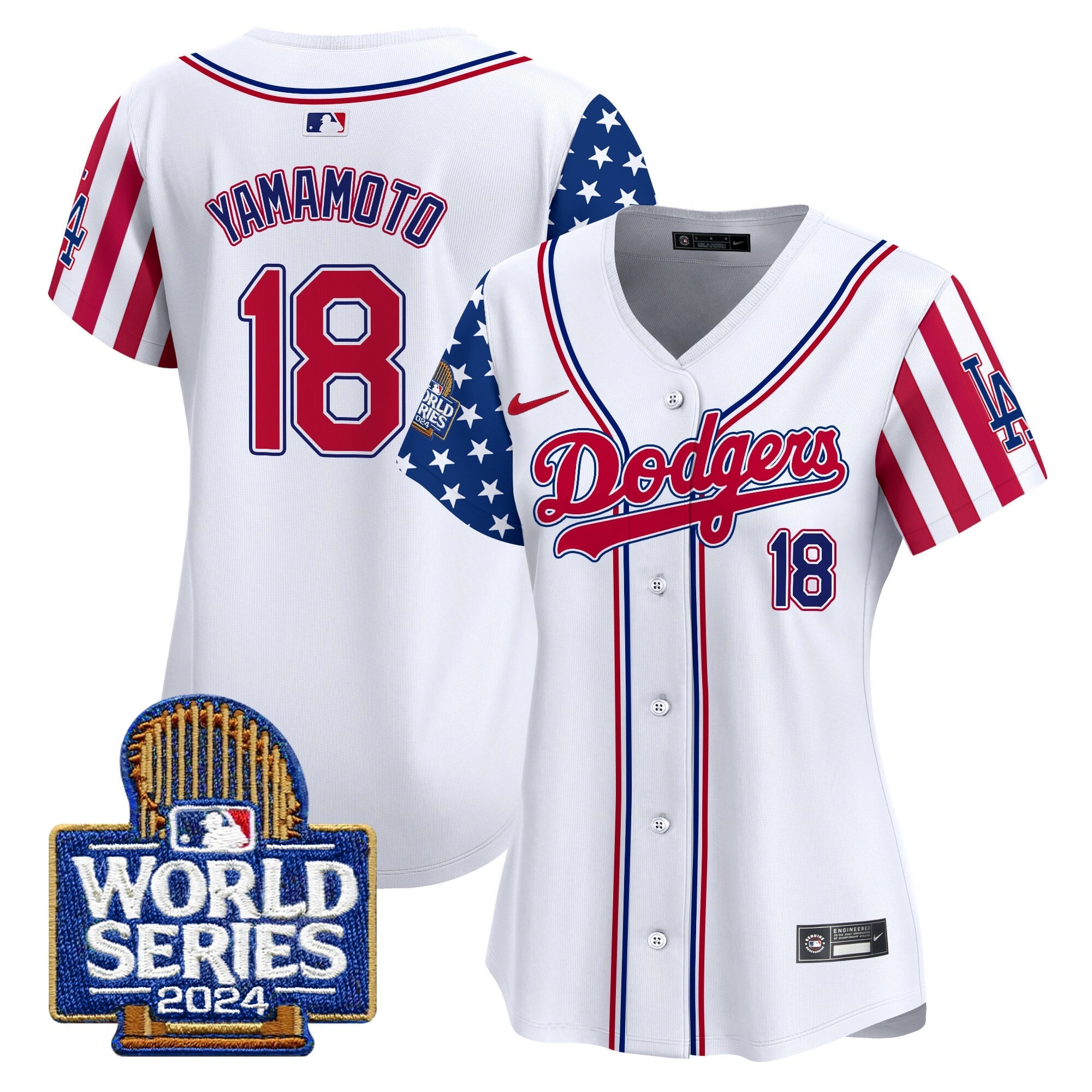 Women's Dodgers American Style 2024 World Series Vapor Premier Limited Jersey - All Stitched