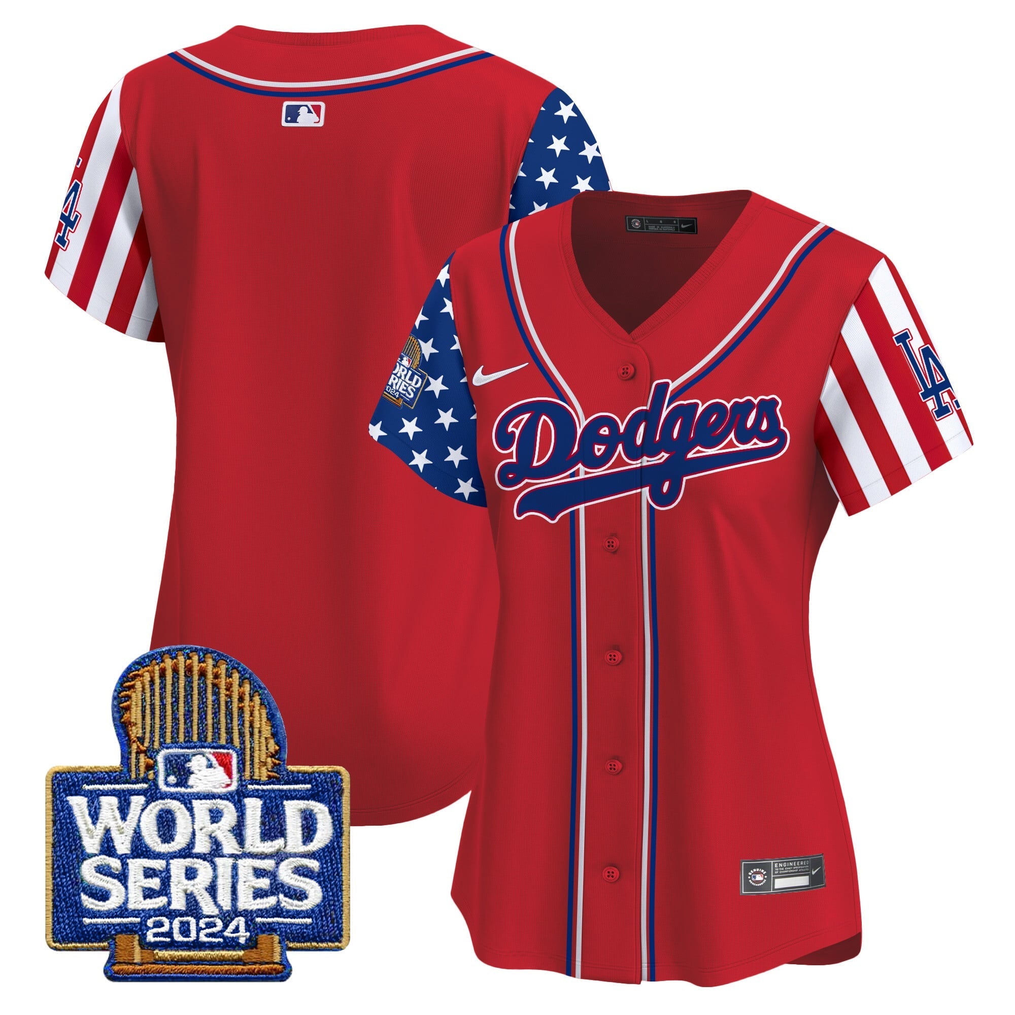 Women's Dodgers American Style 2024 World Series Vapor Premier Limited Jersey - All Stitched