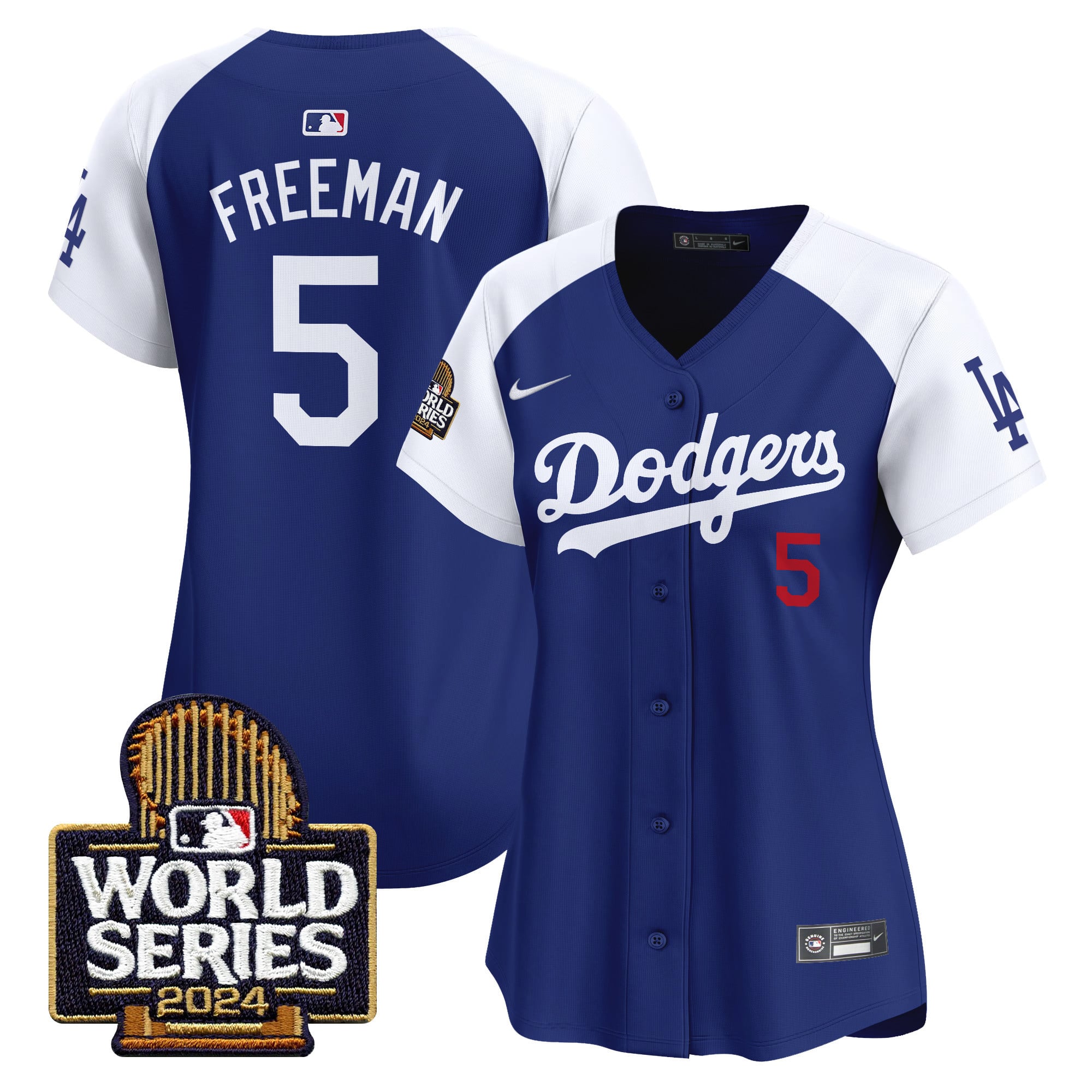 Women's Dodgers 2024 World Series Vapor Premier Limited Jersey - All Stitched