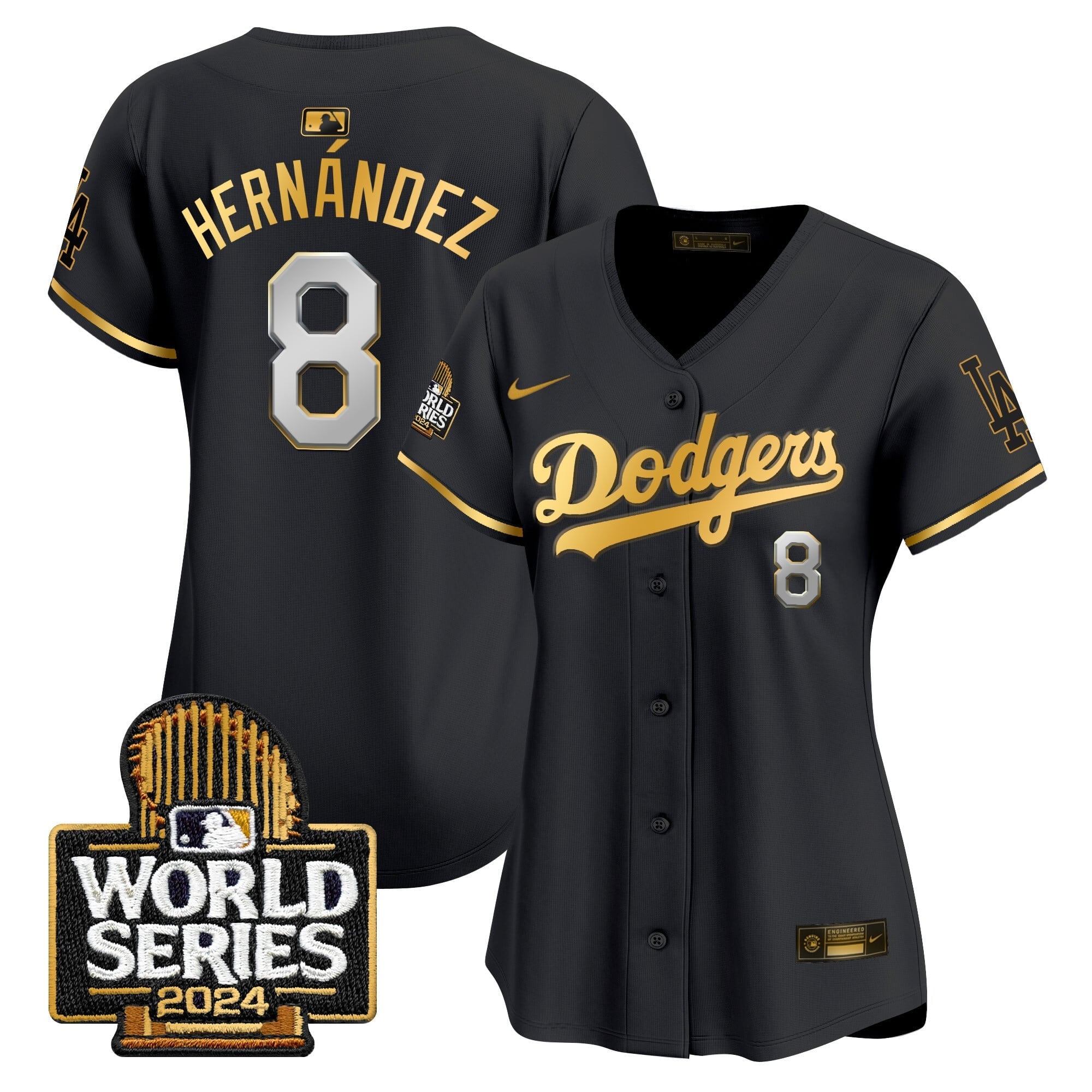 Women's Dodgers 2024 World Series Vapor Premier Limited Jersey - All Stitched