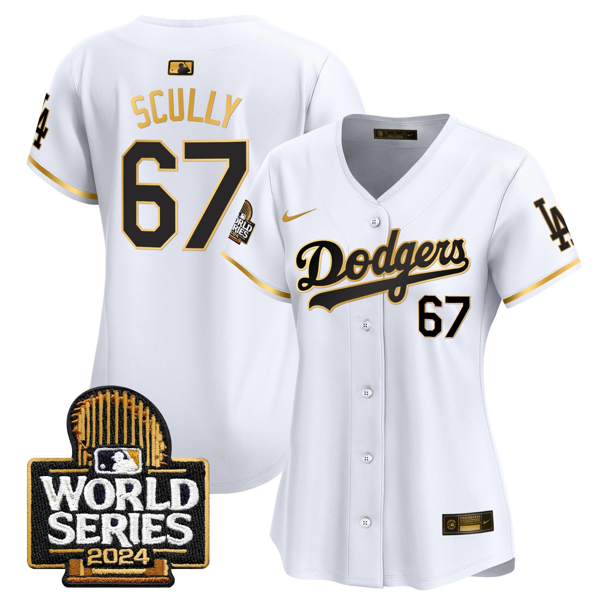 Women's Dodgers 2024 World Series Vapor Premier Limited Jersey - All Stitched