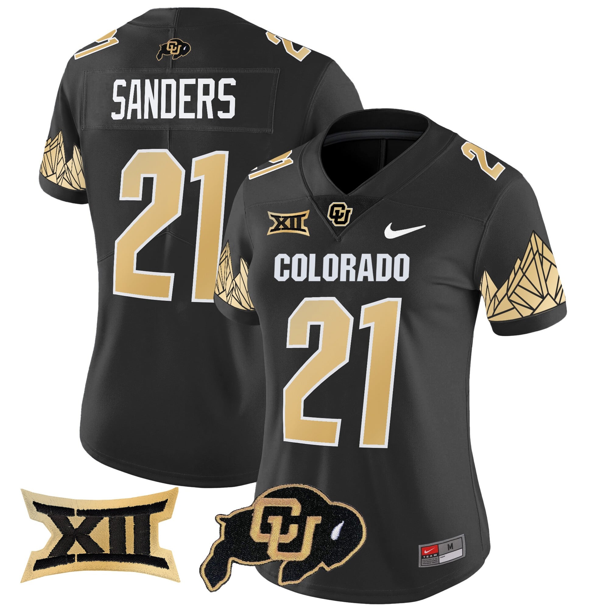 Women's Colorado Buffaloes Vapor Limited Jersey V4 - Big 12 XII Patch - All Stitched
