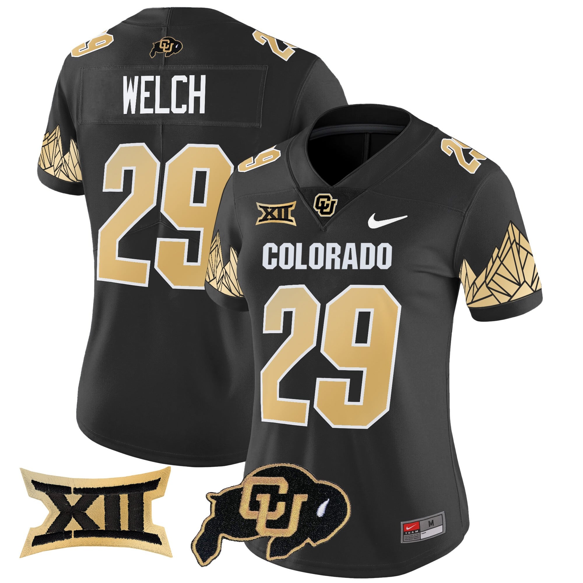 Women's Colorado Buffaloes Vapor Limited Jersey V4 - Big 12 XII Patch - All Stitched