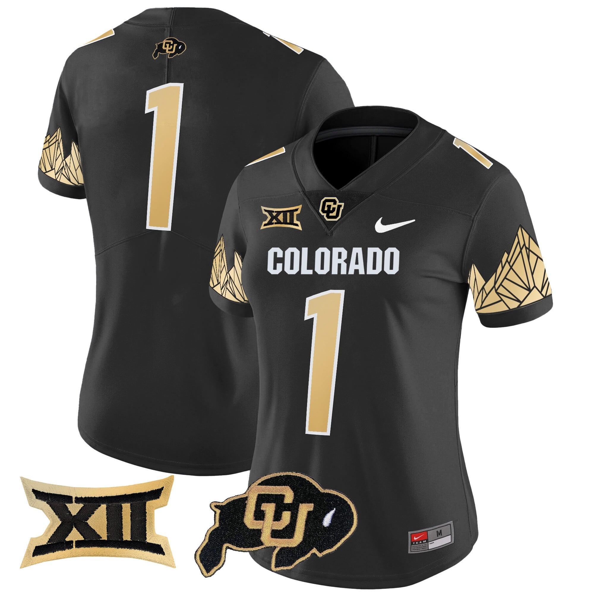 Women's Colorado Buffaloes Vapor Limited Jersey V4 - Big 12 XII Patch - All Stitched