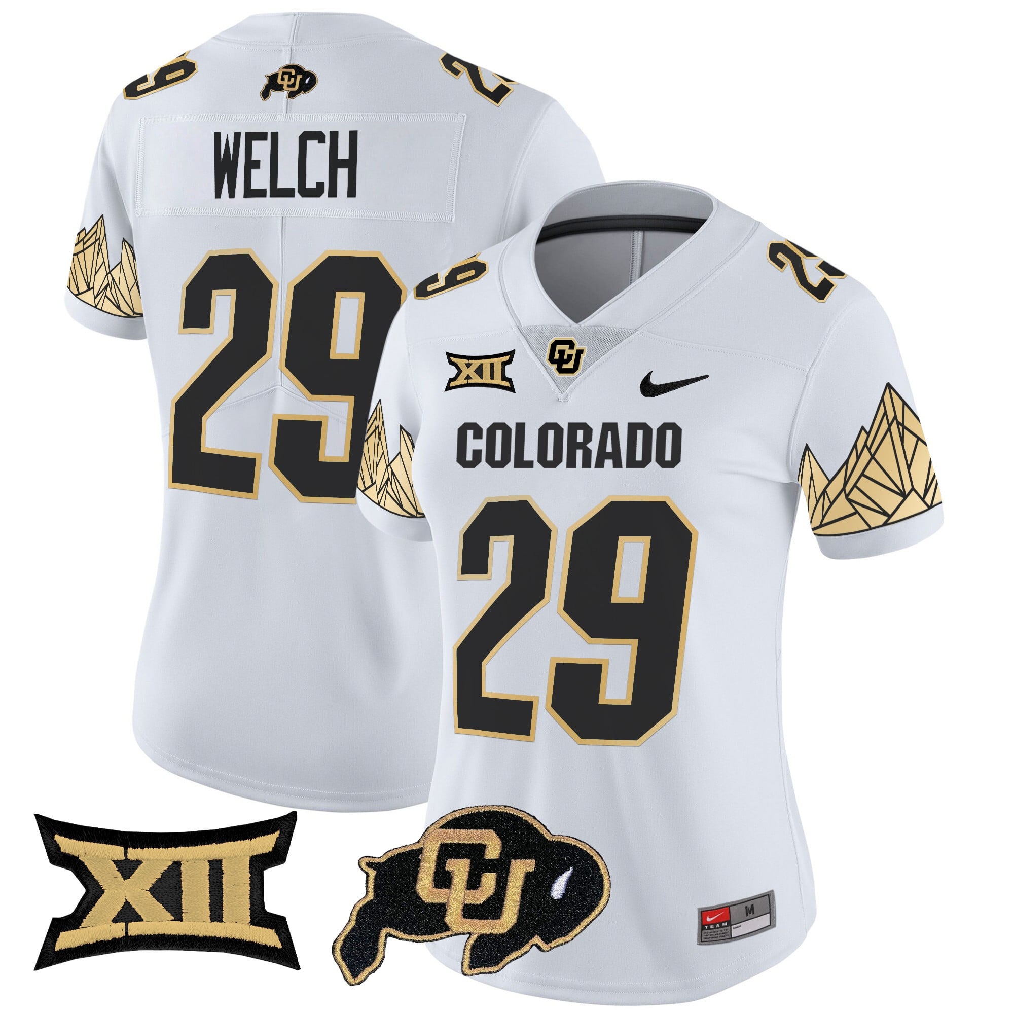 Women's Colorado Buffaloes Vapor Limited Jersey V4 - Big 12 XII Patch - All Stitched