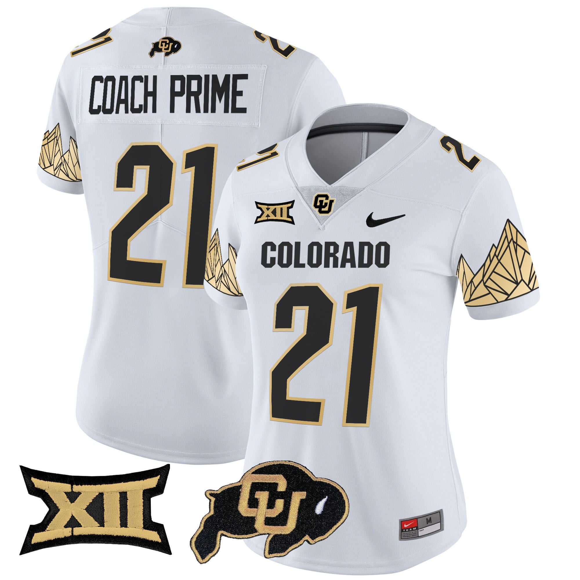Women's Colorado Buffaloes Vapor Limited Jersey V4 - Big 12 XII Patch - All Stitched