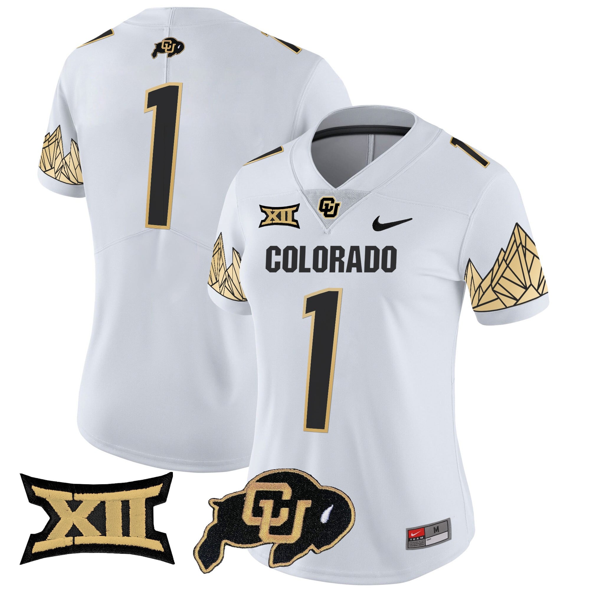 Women's Colorado Buffaloes Vapor Limited Jersey V4 - Big 12 XII Patch - All Stitched