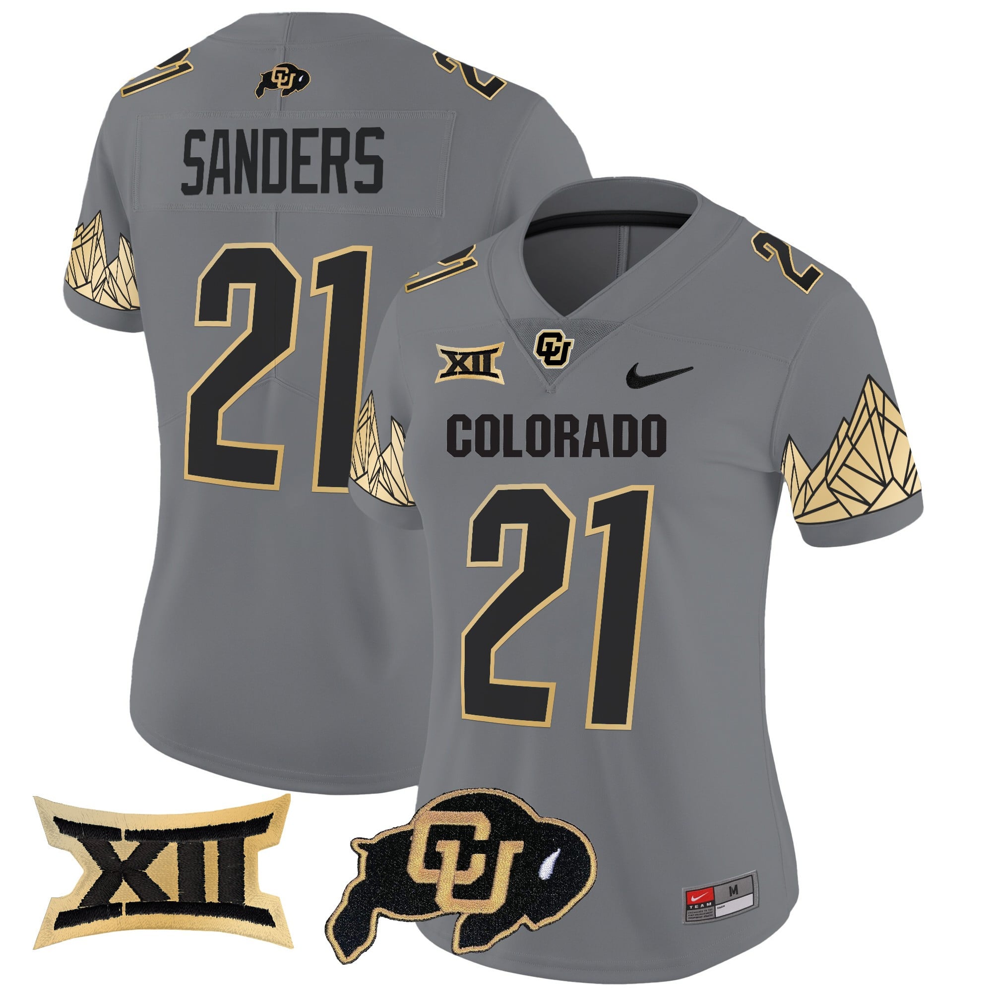 Women's Colorado Buffaloes Vapor Limited Jersey V4 - Big 12 XII Patch - All Stitched