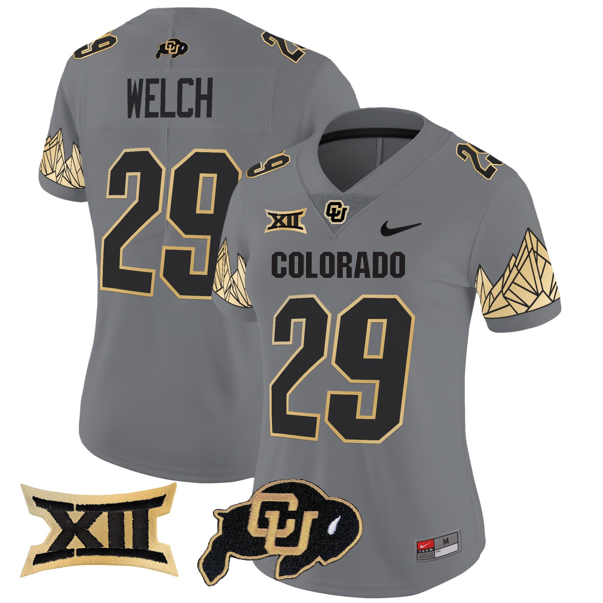 Women's Colorado Buffaloes Vapor Limited Jersey V4 - Big 12 XII Patch - All Stitched