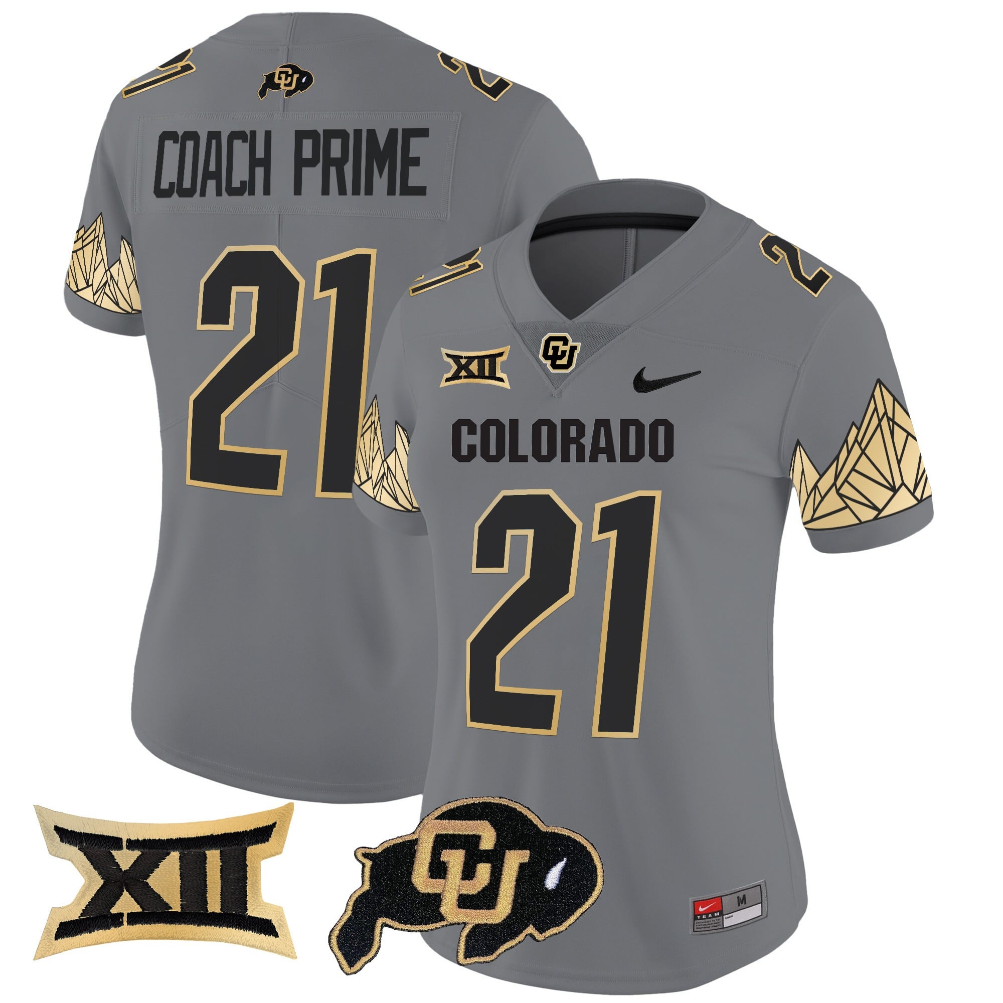 Women's Colorado Buffaloes Vapor Limited Jersey V4 - Big 12 XII Patch - All Stitched