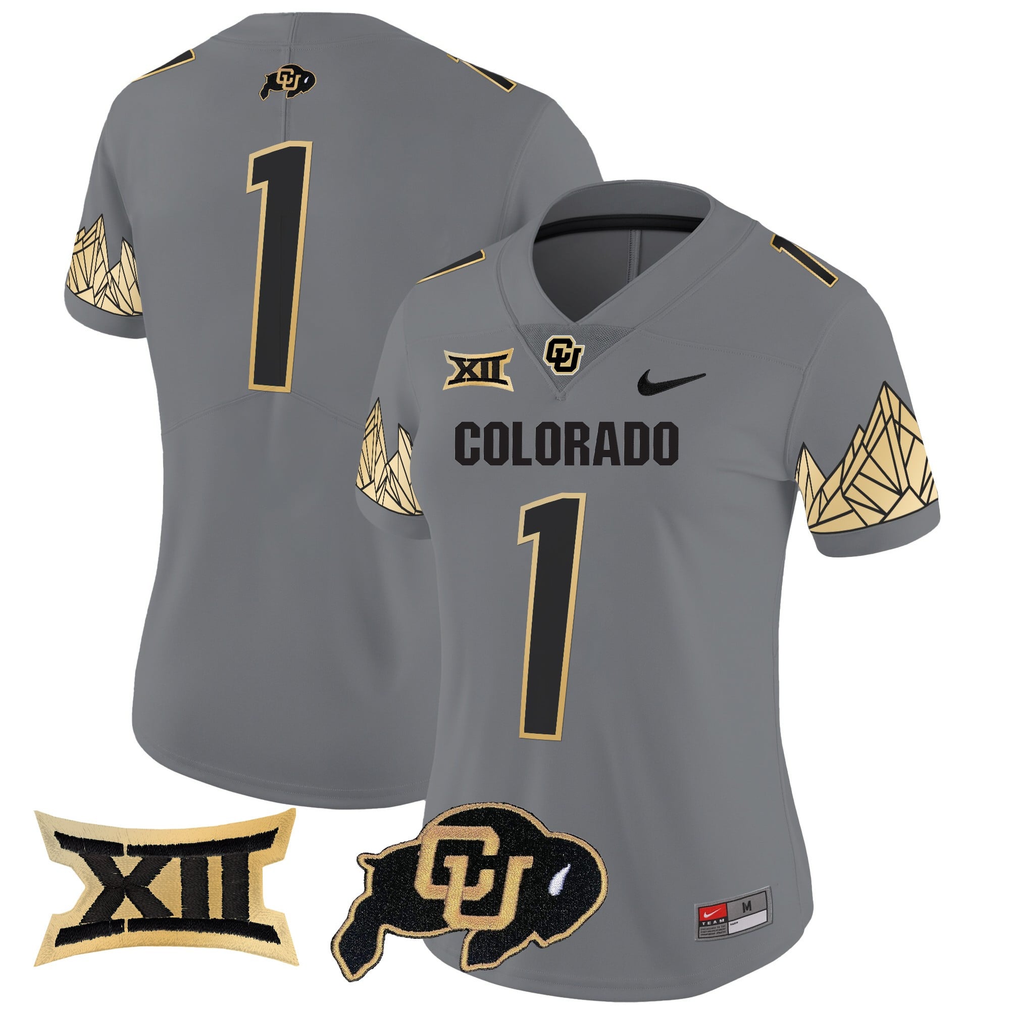 Women's Colorado Buffaloes Vapor Limited Jersey V4 - Big 12 XII Patch - All Stitched