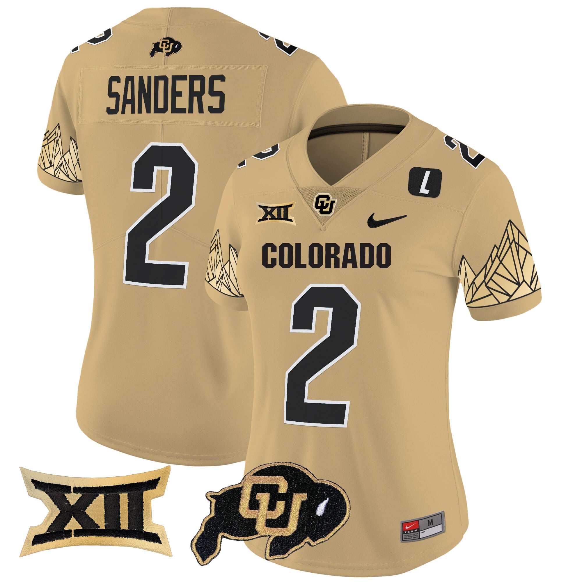 Women's Colorado Buffaloes Vapor Limited Jersey V4 - Big 12 XII Patch - All Stitched