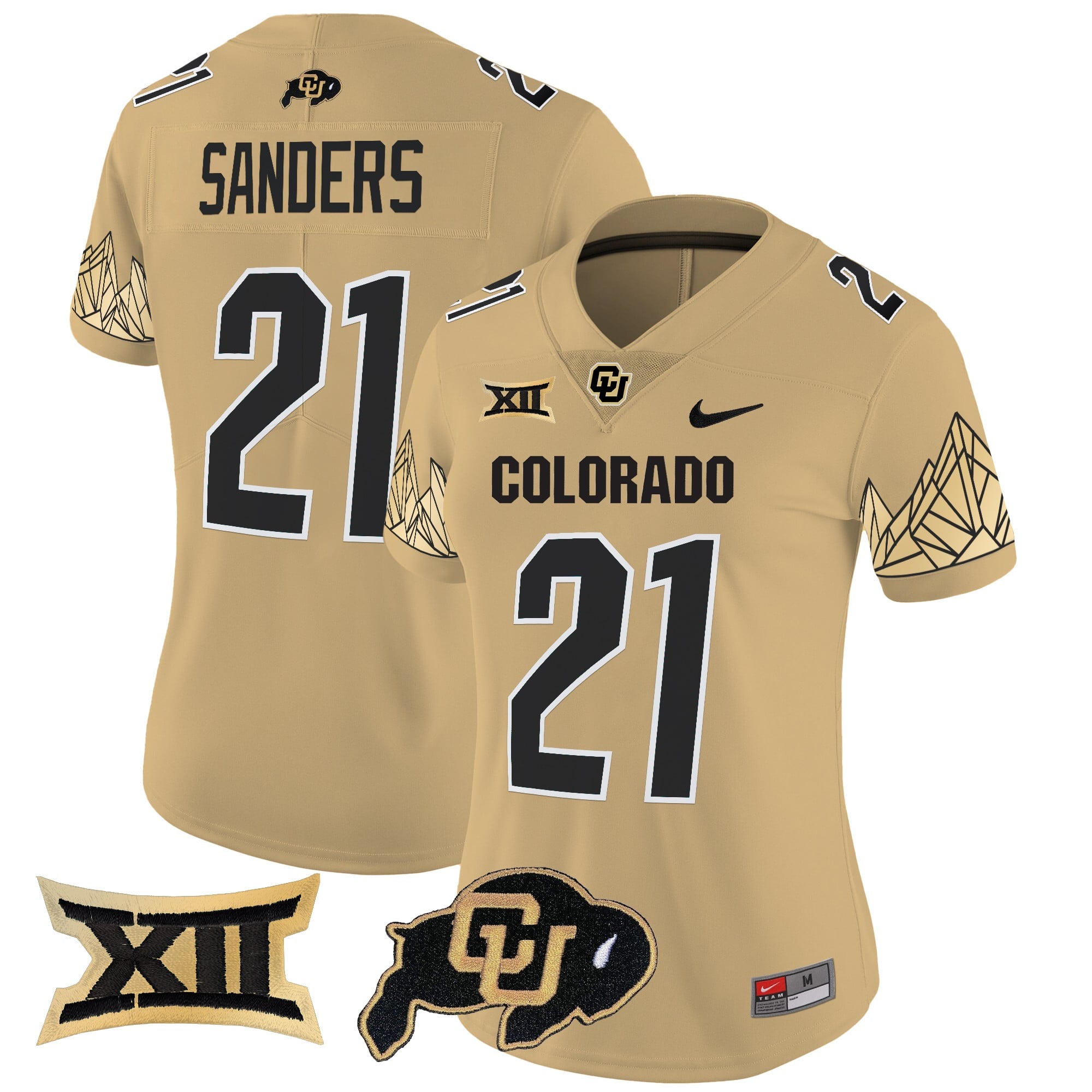 Women's Colorado Buffaloes Vapor Limited Jersey V4 - Big 12 XII Patch - All Stitched