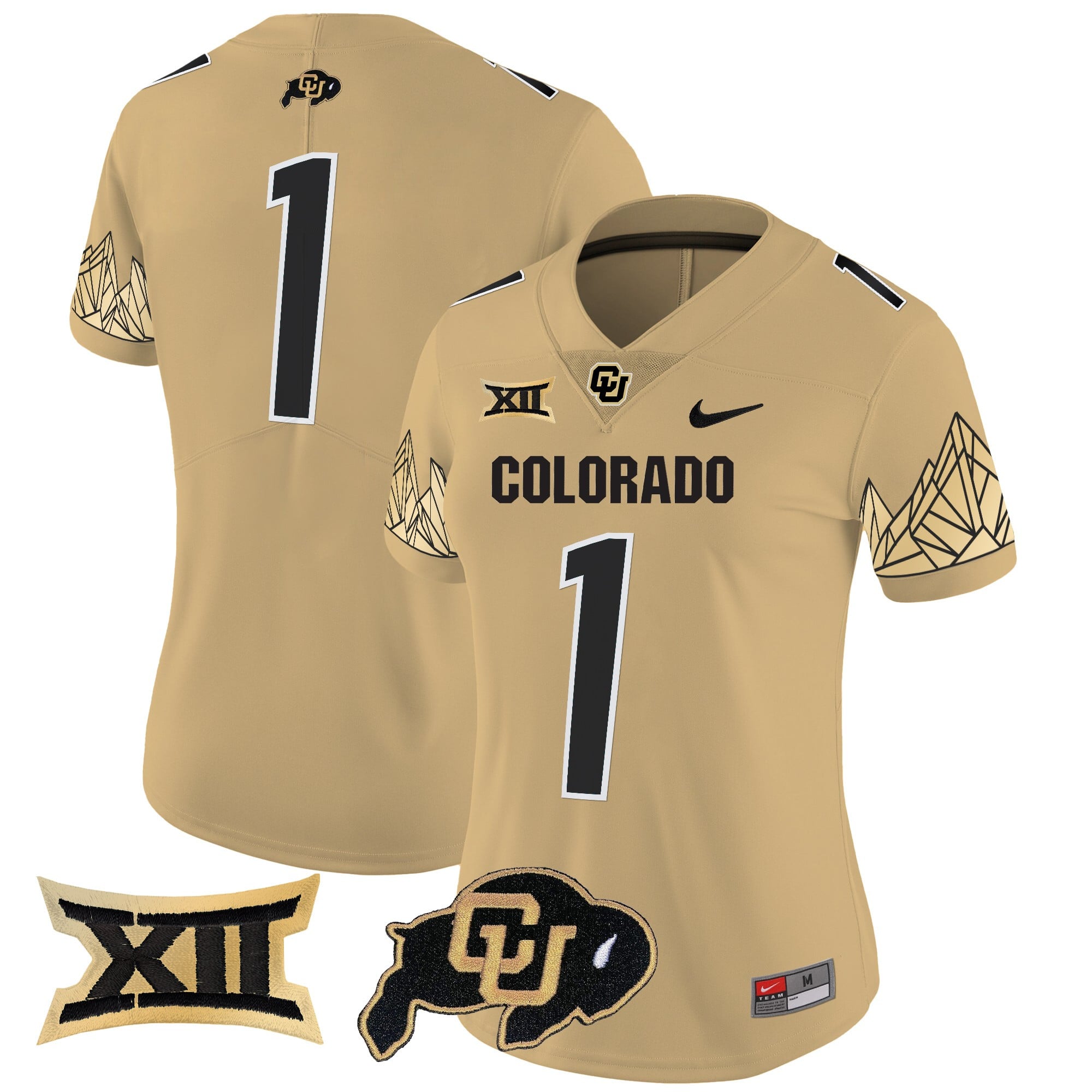 Women's Colorado Buffaloes Vapor Limited Jersey V4 - Big 12 XII Patch - All Stitched