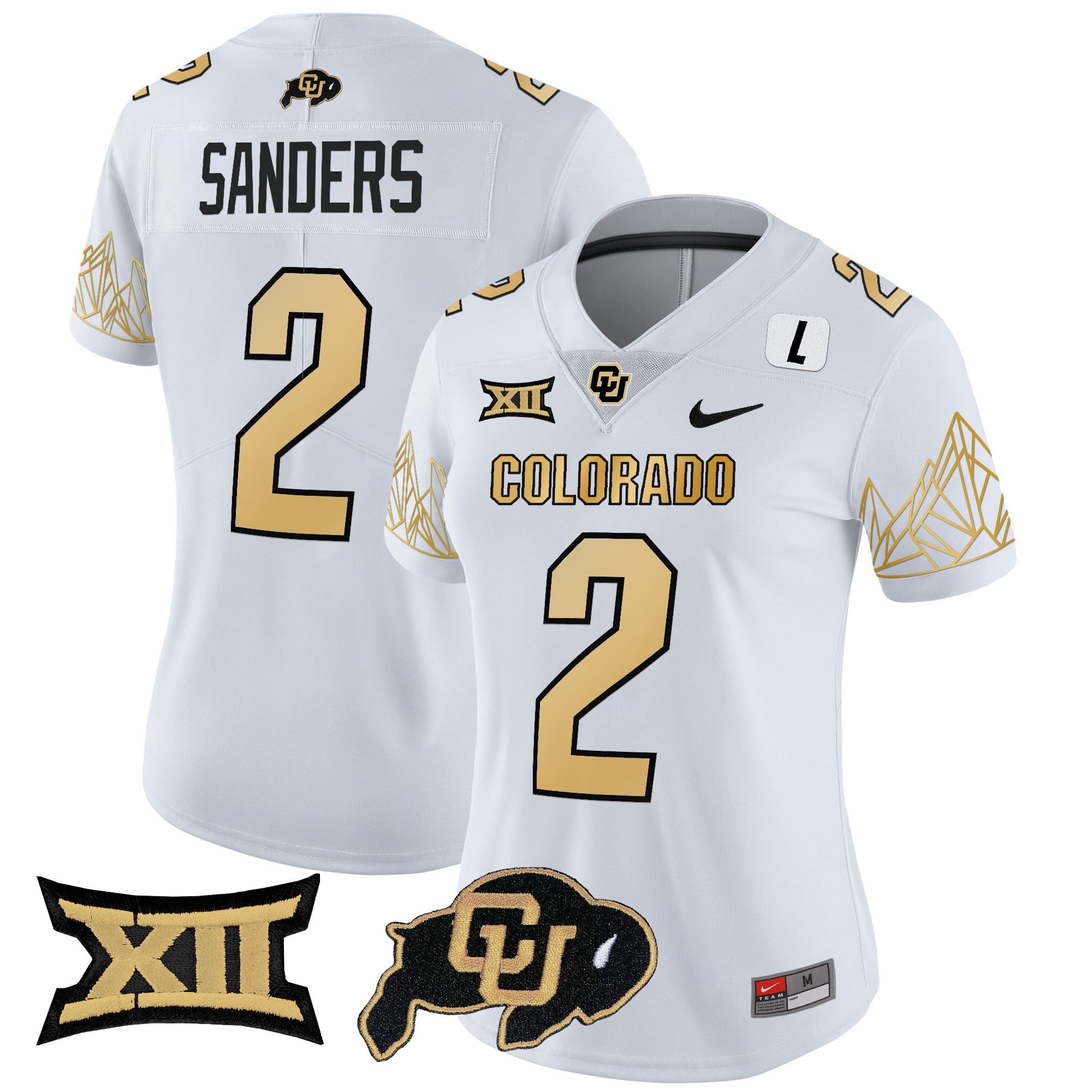Women's Colorado Buffaloes Vapor Limited Jersey V4 - Big 12 XII Patch - All Stitched