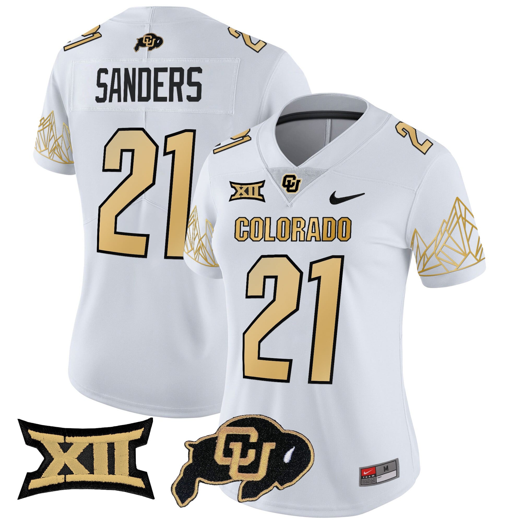 Women's Colorado Buffaloes Vapor Limited Jersey V4 - Big 12 XII Patch - All Stitched