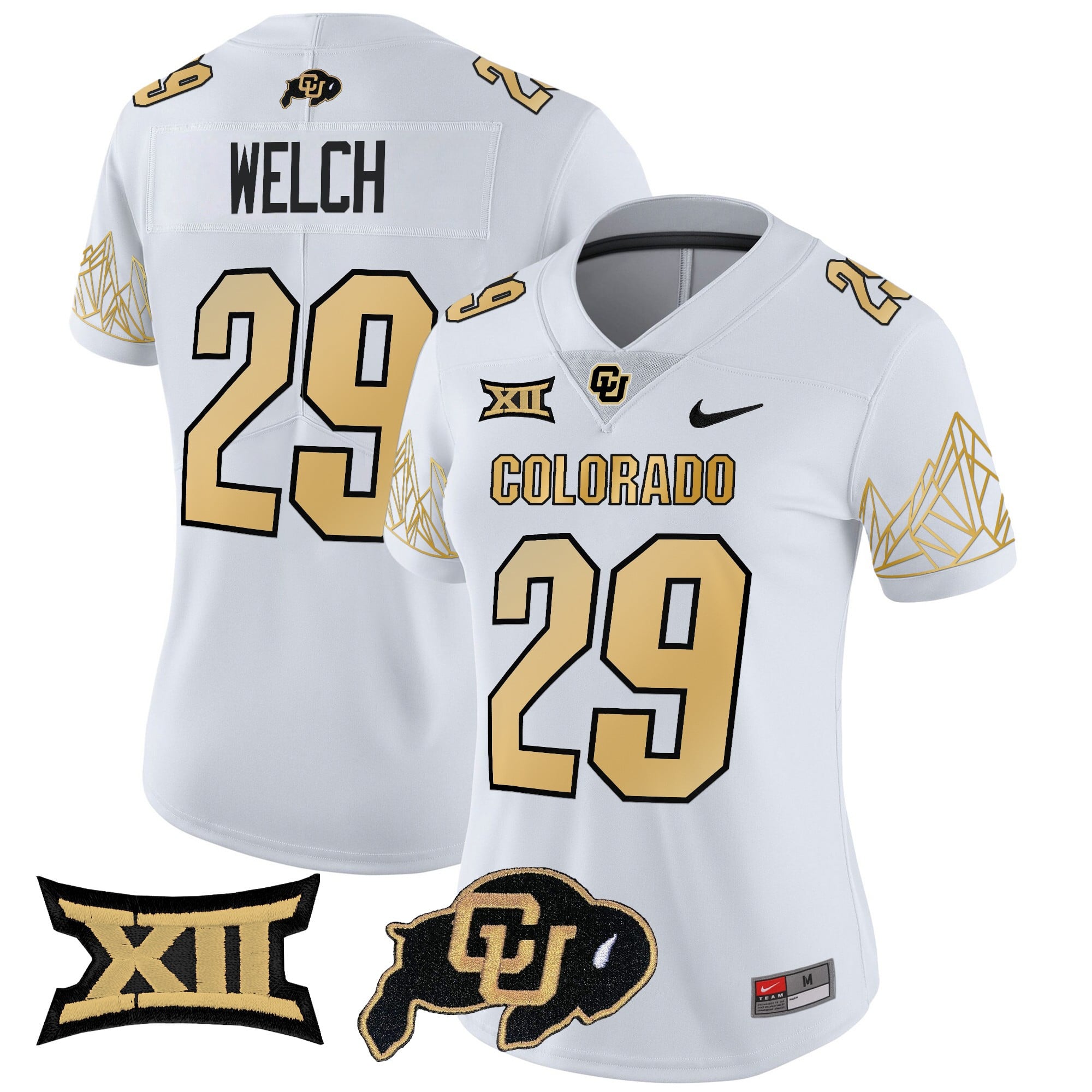 Women's Colorado Buffaloes Vapor Limited Jersey V4 - Big 12 XII Patch - All Stitched