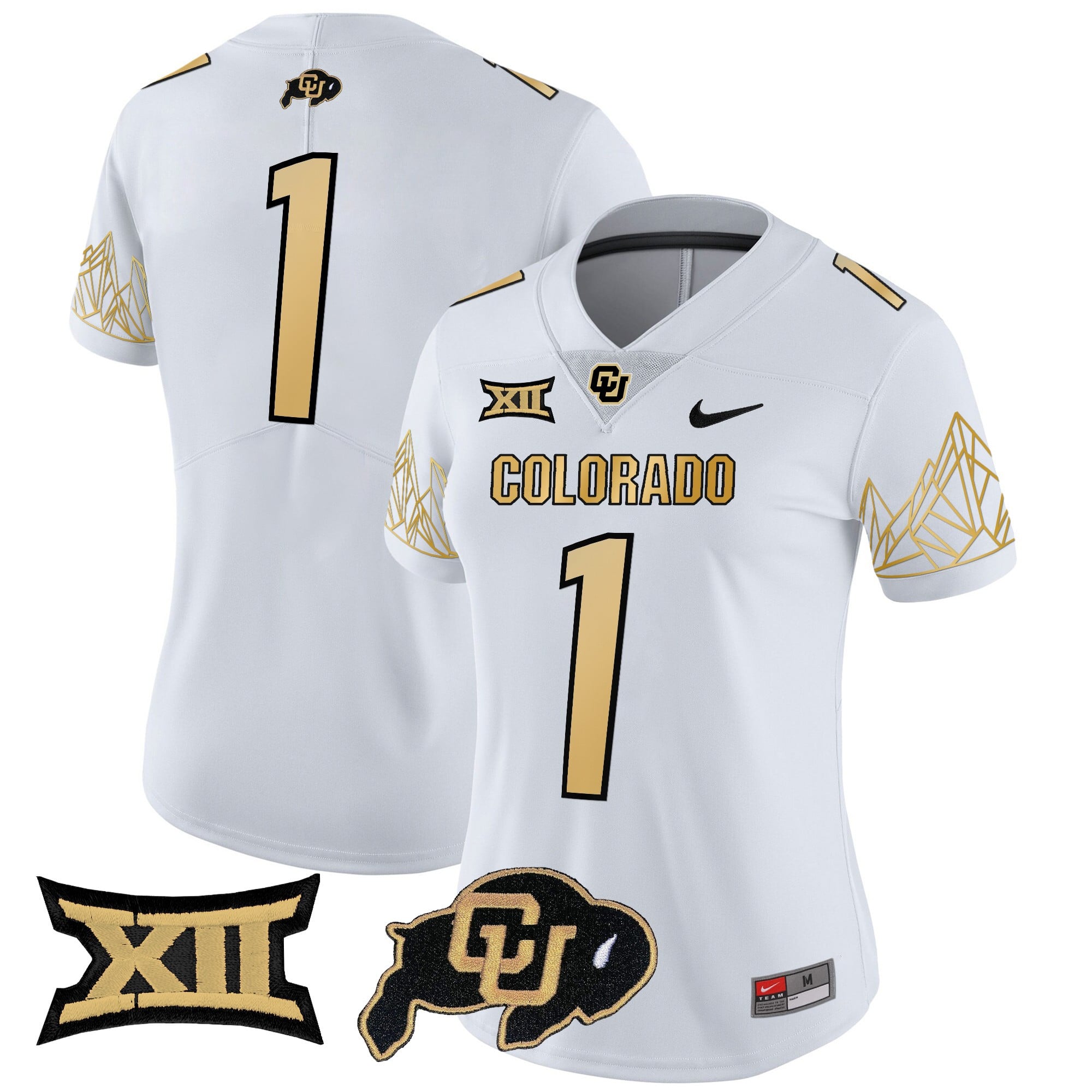 Women's Colorado Buffaloes Vapor Limited Jersey V4 - Big 12 XII Patch - All Stitched
