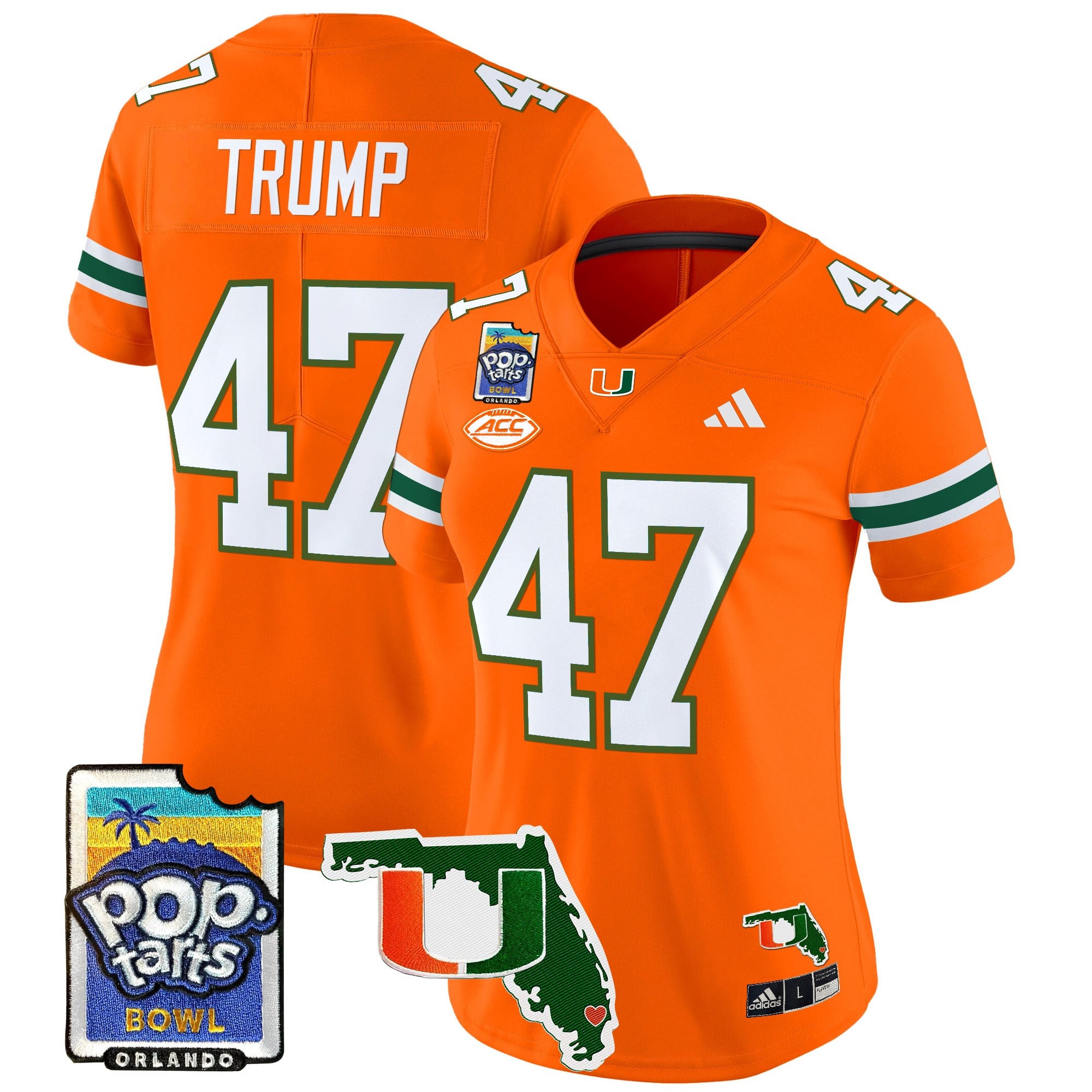 Women's Miami Hurricanes 2025 PopTarts Bowl Patch Vapor Limited Jersey - All Stitched