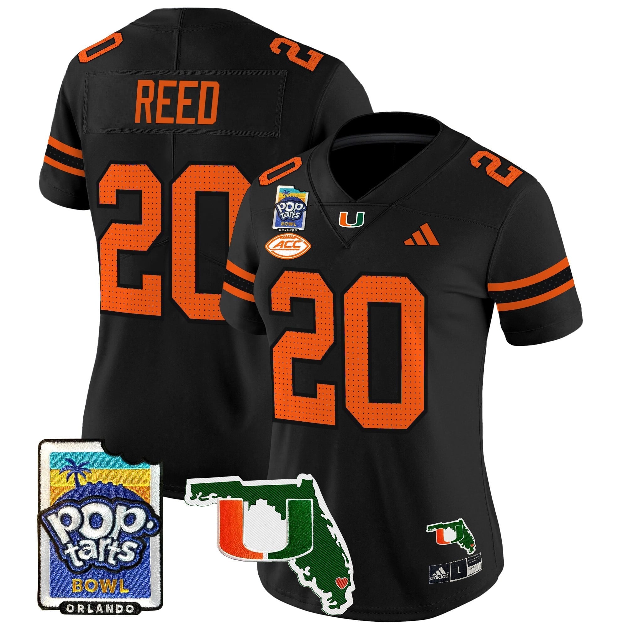 Women's Miami Hurricanes 2025 PopTarts Bowl Patch Vapor Limited Jersey - All Stitched