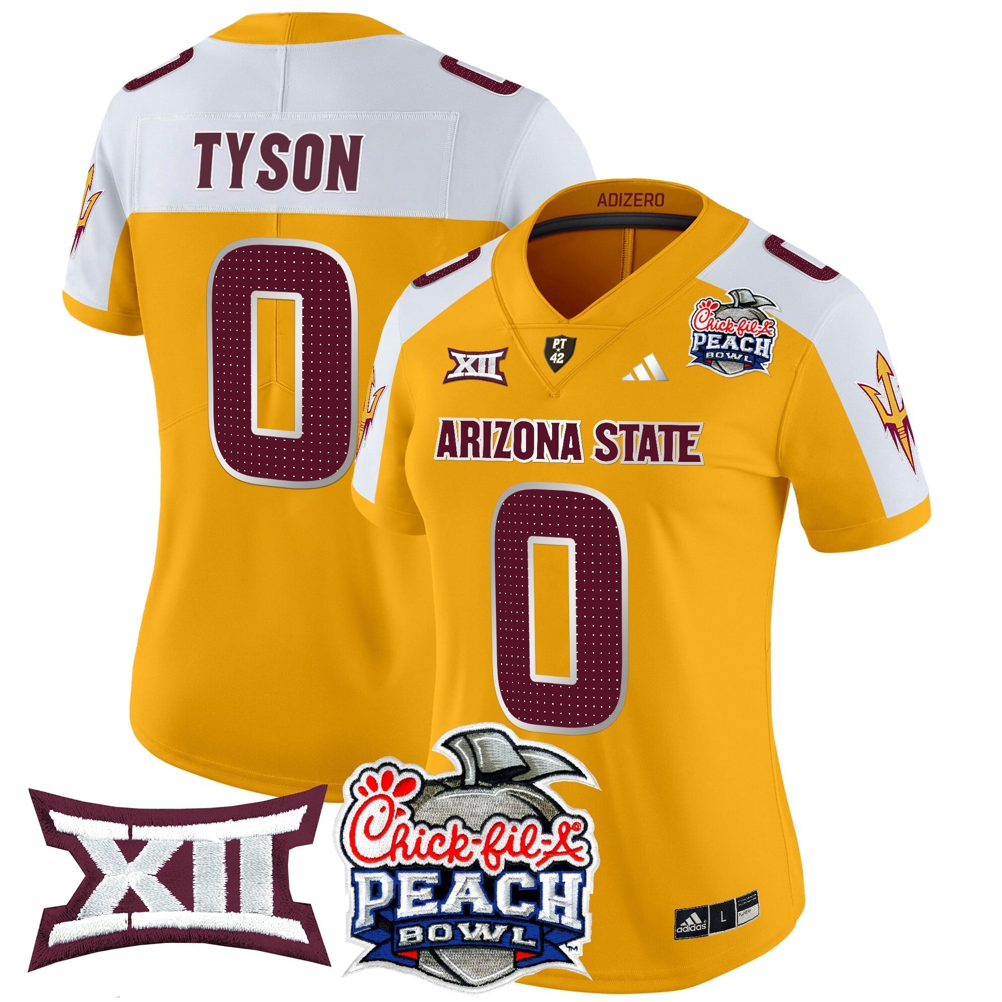 Women's Arizona State Sun Devils 2025 Peach Bowl Vapor Limited Jersey V2 - All Stitched